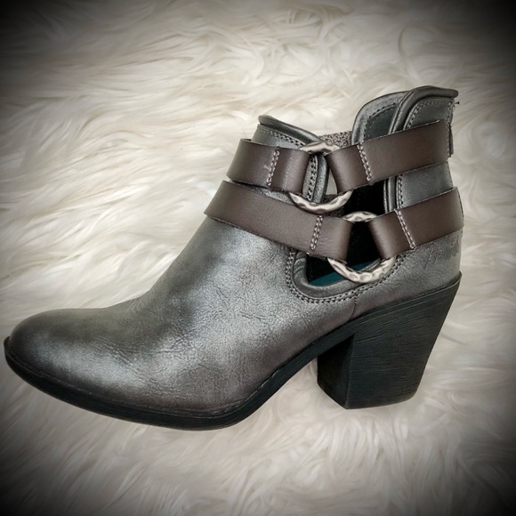 Blowfish leather ankle boots in pewter/brown - Picture 2 of 8